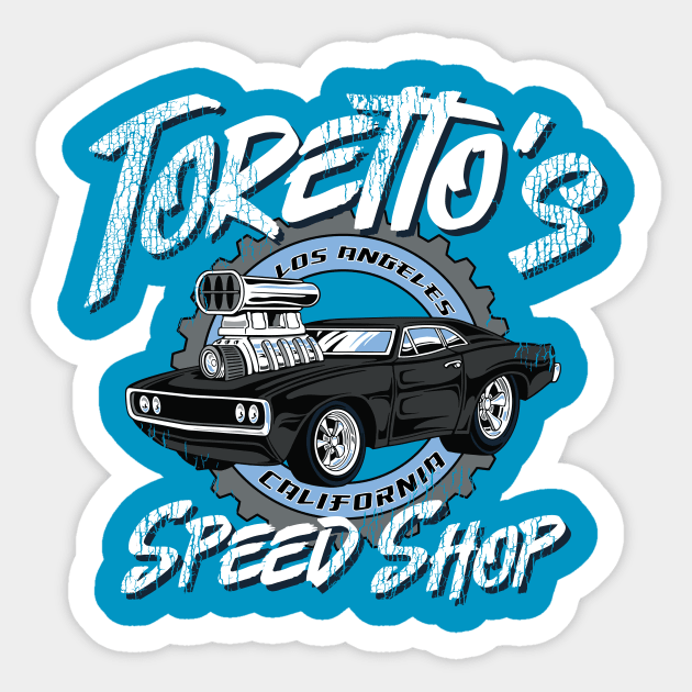 Toretto's Speed Shop Sticker by AnimalatWork